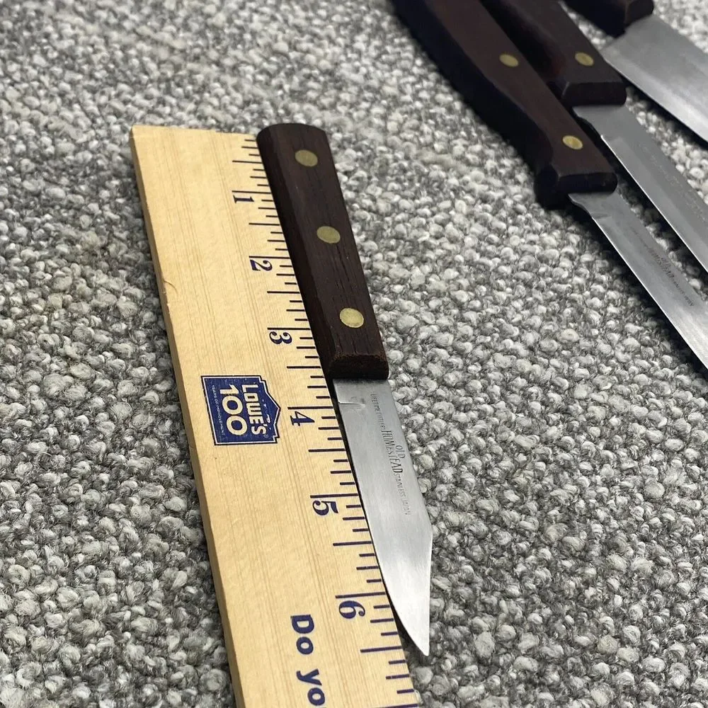 Old Homestead Knife Set 4 Knives Sharpener‎ With Holding Block
